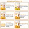 6-Step Foot Care System with Epsom Salt Soak, Callus Remover Gel, Sugar Scrub, Collagen Mask, Shea Butter Lotion, Massage Oil Candle + Disposable Pedicure Kit 5-1, Liner & Slippers. Orange 50 Set view 2