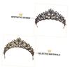 HEALEEP Rhinestones Headwear Baroque Vintage Style Headdress Alloy Crown Wedding Tiara Crown for Bride view 3