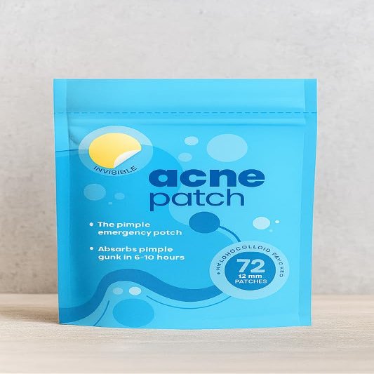 Invisible Acne Pimple Patches with Hydrocolloid and Oil for Zits & Blemishes Vegan Friendly 72 Patches Two sheets includes 24 small (8mm) and 12 medium patches (12mm)