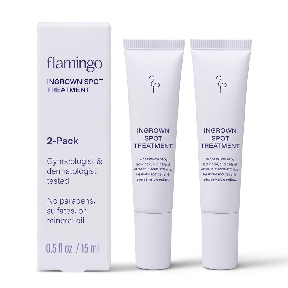 Flamingo Ingrown Hair Treatment, Spot Treatment Applicator, 0.5 FL OZ, Pack of 2- Dermatologist & Gynecologist Tested