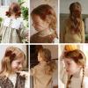 12 Pcs Brown Velvet Ribbon Hair Bows for Little Teen Toddler Baby Girls Kids 3in Small Fall Dress Bow Alligator Clips Everyday Give Thanks Party outfit Decoration Accessories Gift view 3