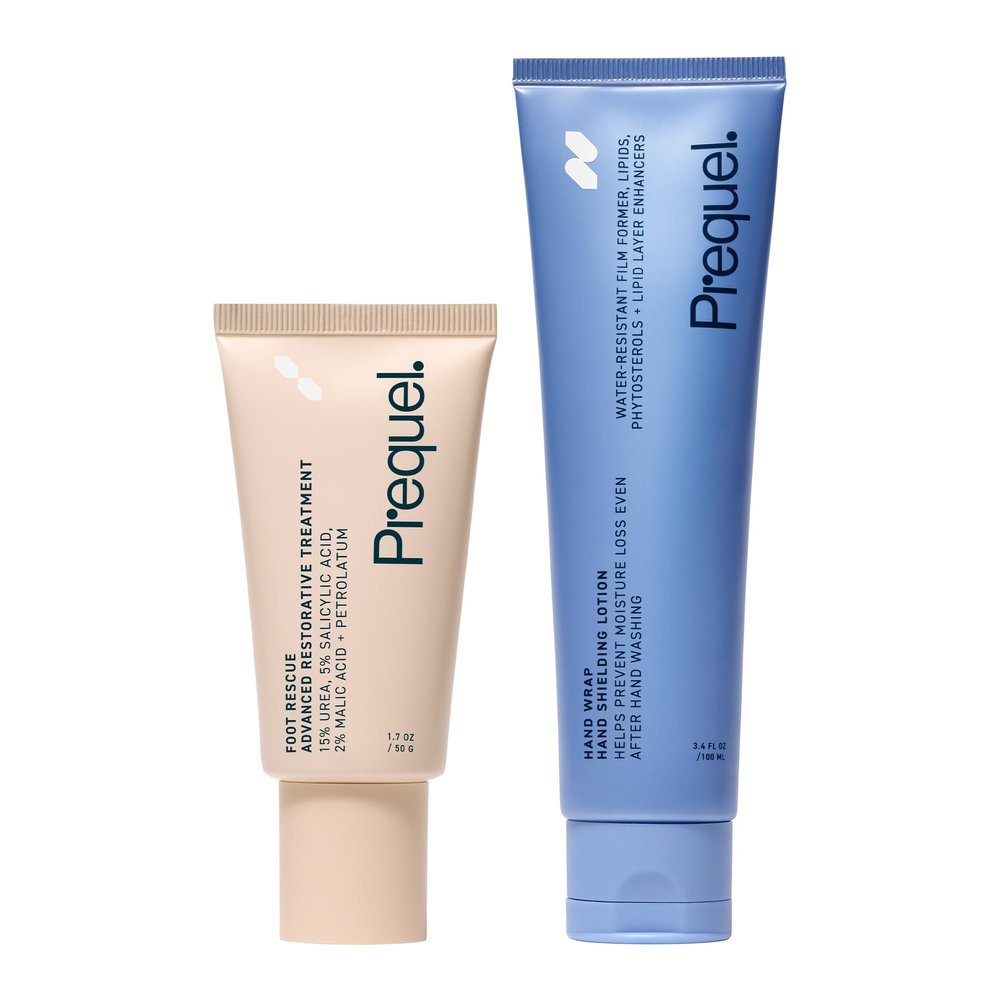 Foot Rescue Cream 1.7oz + Hand Wrap Balm 3.4oz, Professional Moisturizing Treatment for Dry, Cracked Skin