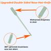 AHHALFFY 3 Pcs 2-in-1 Nasal Hair Trimmer Set, 360 Rotating Double-Sided Nose & Ear Hair Cutter for Men & Women, Portable Nostril Grooming Tool with Soft Cleaning Brush (Dark Green) view 3