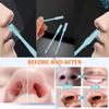 AHHALFFY 3 Pcs 2-in-1 Nasal Hair Trimmer Set, 360 Rotating Double-Sided Nose & Ear Hair Cutter for Men & Women, Portable Nostril Grooming Tool with Soft Cleaning Brush (Dark Green) view 4