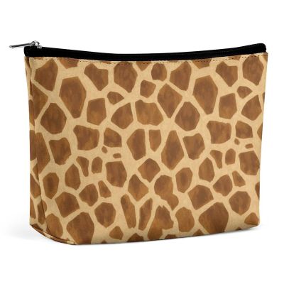 Meaudiwes Womens Giraffe Skin Makeup Bag, Travel Cosmetic Make Up Pouch Packing Bags, Portable Waterproof Aesthetic Toiletry Storage Bag Women Gift