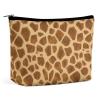 Meaudiwes Womens Giraffe Skin Makeup Bag, Travel Cosmetic Make Up Pouch Packing Bags, Portable Waterproof Aesthetic Toiletry Storage Bag Women Gift view 1
