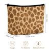 Meaudiwes Womens Giraffe Skin Makeup Bag, Travel Cosmetic Make Up Pouch Packing Bags, Portable Waterproof Aesthetic Toiletry Storage Bag Women Gift view 2