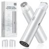 NIPOO Bikini Trimmer for Women, Dual Head Face Shaver Body Hair Trimmmer, IPX7 Waterproof Womens Electric Razor for Legs, Silver Grey view 1