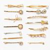 14 Pcs gold pearl hair clip for ladies and girls, Valentine's Day, Mother's Day hair accessories, ponytail clip decorations, bridal wedding, birthday party, Christmas party gifts (Silver letter clip) view 1