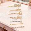 14 Pcs gold pearl hair clip for ladies and girls, Valentine's Day, Mother's Day hair accessories, ponytail clip decorations, bridal wedding, birthday party, Christmas party gifts (Silver letter clip) view 3