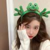 2pack Frog Hair Band & Head Wrap Lovely Frog Headband Makeup Hair Hoop Cute Green Frog Hairband Headwear Elastic Eye Spa Headband Hair Accessories view 3