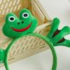 2pack Frog Hair Band & Head Wrap Lovely Frog Headband Makeup Hair Hoop Cute Green Frog Hairband Headwear Elastic Eye Spa Headband Hair Accessories view 4