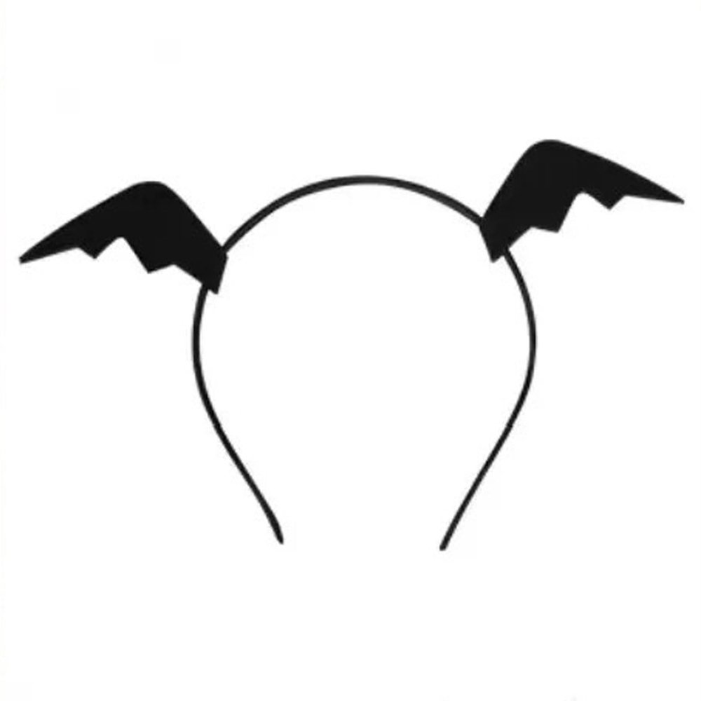 JUAKSQZYI Headwear Halloween Costume Headband Devil Wings Headwear Hair Hoop Dress Up Accessories for Women Girl for Party Cosplay Masquerade Hair Hoop(Black horn red wings)