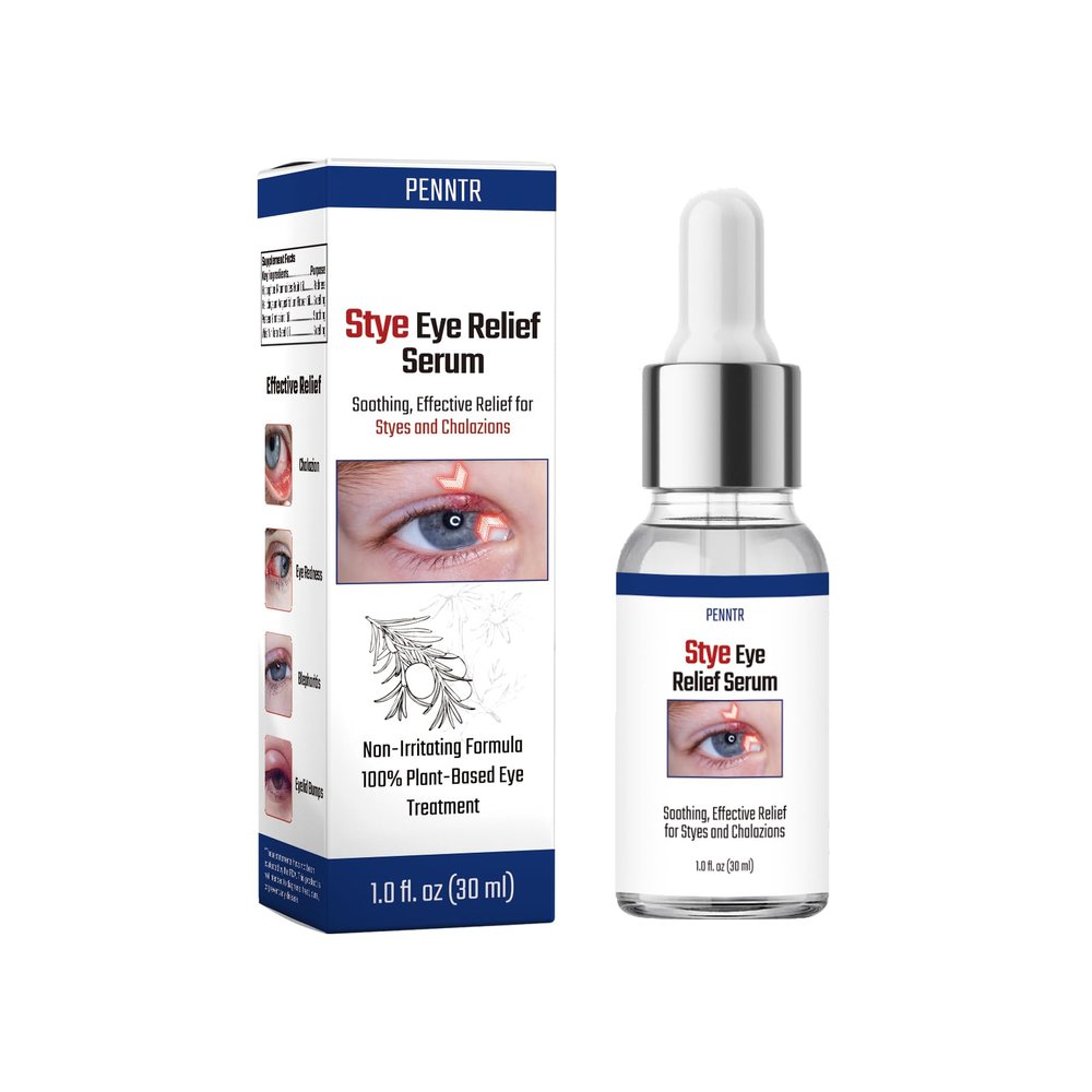Stye Eye Treatment, Chalazion Treatment Serum, Stye & Blepharitis Remover with Hippophae Rhamnoides Fruit, Helichrysum Angustifolium Flower & Persea Gratissima Oil (1 Fl. OZ (Pack of 1))