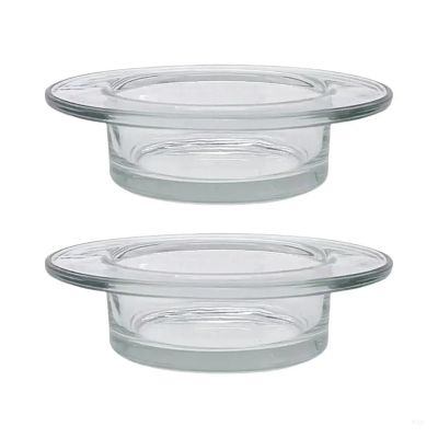 2Pieces Wax Melt Dishes Glass Aromatherapies Trays Warmer Accessories