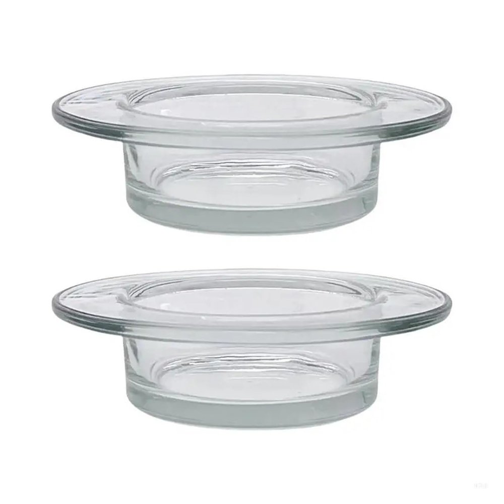2Pieces Wax Melt Dishes Glass Aromatherapies Trays Warmer Accessories