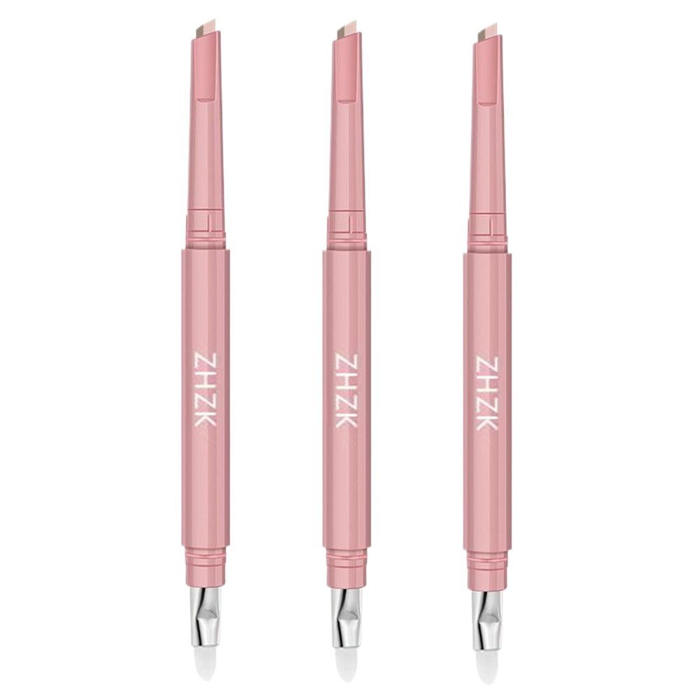 3 Pieces Double-Ended Under Eye Highlighter Stick - Long-Lasting, Smudge-Proof, Waterproof Pencil for Contouring and Eye Brightening (Nude-Beige-Brown)Cool