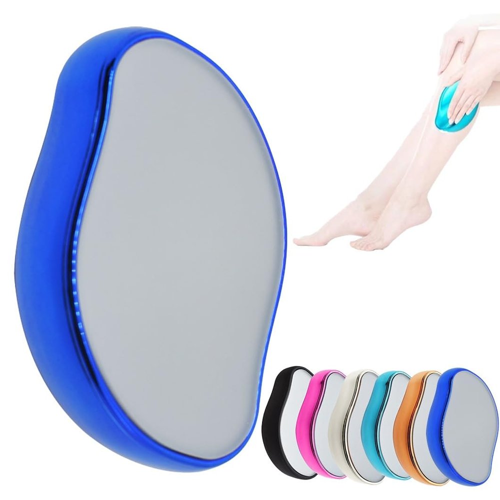 Crystal Hair Eraser for Women & Men - Reusable Nano Glass Hair Remover | Painless Exfoliation, Ideal for Legs, Arms & Back(Deep Blue,Powerful Style)