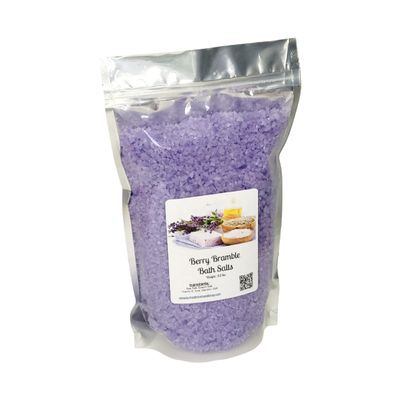 Bath Salts | 4lb Bag (64oz.) | Choose Your Scent | Epsom Salt | Sea Salt| Bathing | Body Care | Beauty | Relaxation | Spa | Pedicure | Manicure | Soak (Berry Bramble)