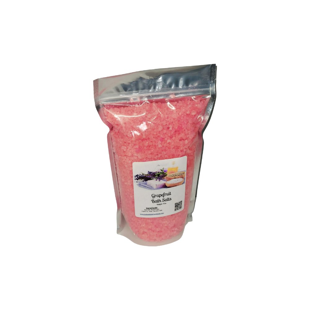 Bath Salts | 4lb Bag (64oz.) | Choose Your Scent | Epsom Salt | Sea Salt| Bathing | Body Care | Beauty | Relaxation | Spa | Pedicure | Manicure | Soak (Grapefruit)