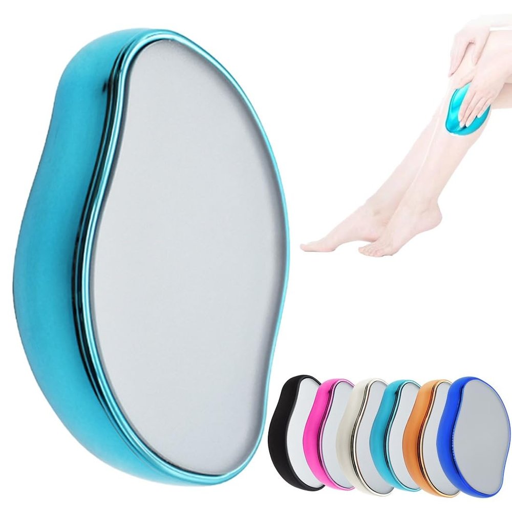 Crystal Hair Eraser for Women & Men - Reusable Nano Glass Hair Remover | Painless Exfoliation, Ideal for Legs, Arms & Back(Blue,Powerful Style)