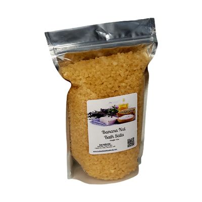 Bath Salts | 4lb Bag (64oz.) | Choose Your Scent | Epsom Salt | Sea Salt| Bathing | Body Care | Beauty | Relaxation | Spa | Pedicure | Manicure | Soak (Banana Nut)