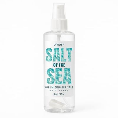 Organic Sea Salt Spray for Hair Women & Mens Unscented Based Sea Salt Spray 8oz with Ancient Unrefined Sea Salt | Natural Volume, Beach Waves, Non-Sticky (8oz, Unscented|WH)