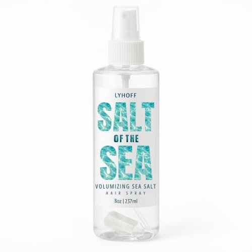 Organic Sea Salt Spray for Hair Women & Mens Unscented Based Sea Salt Spray 8oz with Ancient Unrefined Sea Salt | Natural Volume, Beach Waves, Non-Sticky (8oz, Unscented|WH)