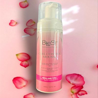 Professional Curl Control Mousse with Jojoba and Castor Oil, All Hair Types, 6.7 Fl Oz