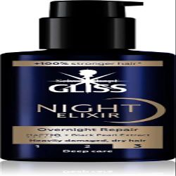 Gliss Night Elixir Overnight Repair, 100 ml, Leave-in Elixir for Damaged and Dry hair
