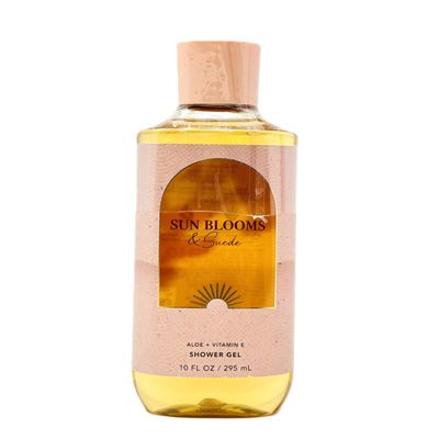 Bath and Body Body Wash with pro Vitamin b5 + Aloe/Shower gel (10 FL OZ / 295 ml, Sun Blooms & Suede)
