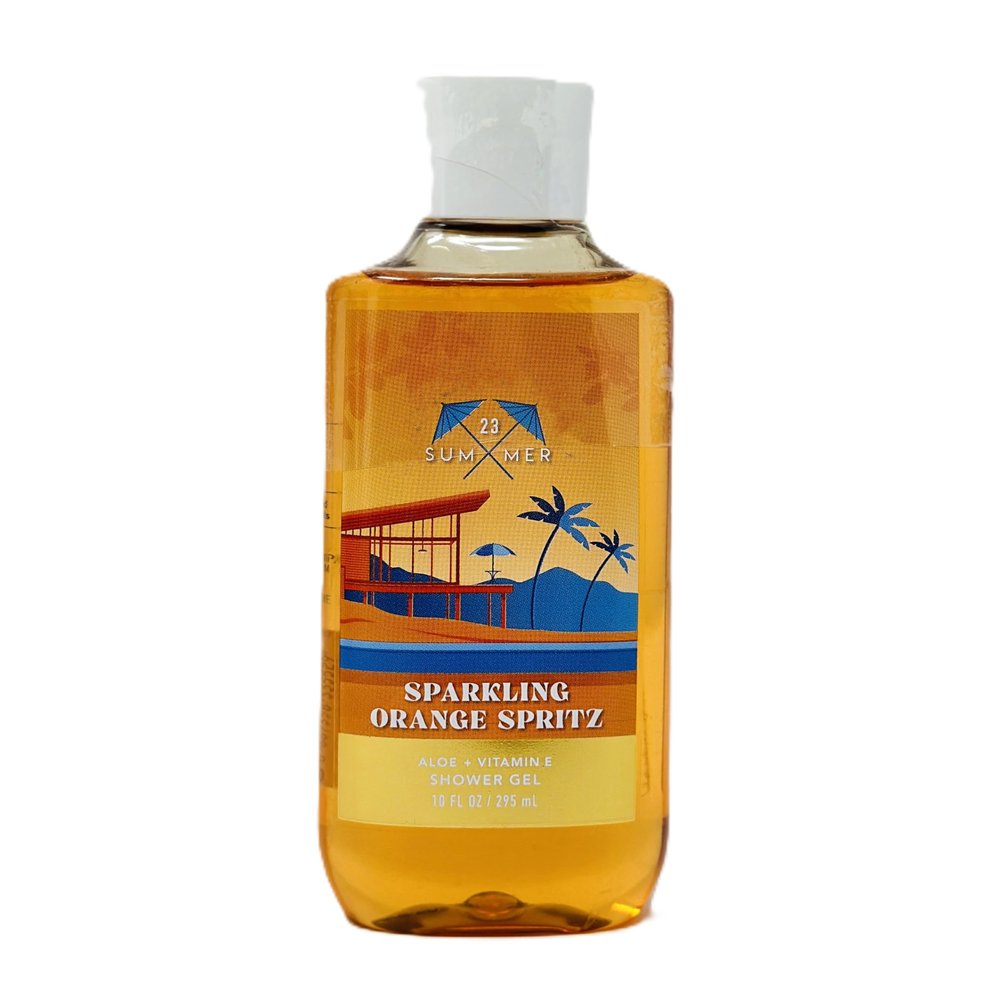Bath and Body Body Wash with pro Vitamin b5 + Aloe/Shower gel (10 FL OZ / 295 ml, Sparkling Orange Spritz)