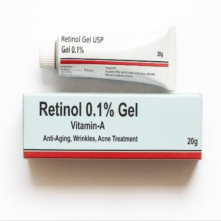Retinol Gel 0.1 Vitamin A Repairs Fine Lines & Wrinkles, Scar Treatment, Age and Sun Spots, Anti-Aging Formula Gel 20 Grams