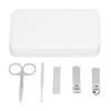 5Pcs Nail Clipper Set, Stainless Steel Manicure Kit, Sharpness Nail Care Tools with Slanted Clipper, Scissors, Ear Pick, Nail File, for Men Women Boys Seniors, Portable view 1