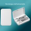 5Pcs Nail Clipper Set, Stainless Steel Manicure Kit, Sharpness Nail Care Tools with Slanted Clipper, Scissors, Ear Pick, Nail File, for Men Women Boys Seniors, Portable view 2