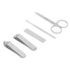 5Pcs Nail Clipper Set, Stainless Steel Manicure Kit, Sharpness Nail Care Tools with Slanted Clipper, Scissors, Ear Pick, Nail File, for Men Women Boys Seniors, Portable view 4