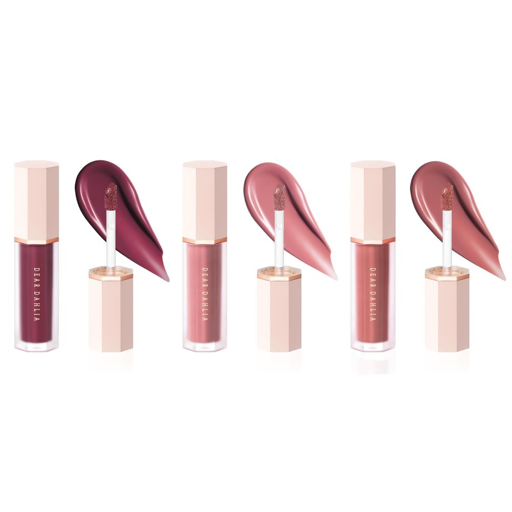 DEARDAHLIA Petal Drop Blush Trio Classy, Rosily & Sienna (0.14 oz Each) Weightless Buildable Liquid Blush with Skincare-Infused Formula, High-Pigment, Long-Lasting Dewy Finish | Vegan, Cruelty-Free