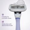 Flamingo Razors for Women, 1 Razor (Lilac) Handle, 1 Razor Blade Refill, and 1 Shower Holder view 3