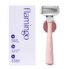 Flamingo Razors for Women, 1 Razor (Rose) Handle, 1 Razor Blade Refill, and 1 Shower Holder view 1