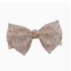 DFWZMQTG Alloy high-end diamond inlaid bow hair clip, shiny rhinestone spring, temperament top view 1