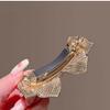 DFWZMQTG Alloy high-end diamond inlaid bow hair clip, shiny rhinestone spring, temperament top view 3