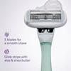Flamingo Razors for Women, 1 Razor (Sage) Handle, 1 Razor Blade Refill, and 1 Shower Holder view 3