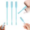 AHHALFFY 3 Pcs 2-in-1 Nasal Hair Trimmer Set, 360 Rotating Double-Sided Nose & Ear Hair Cutter for Men & Women, Portable Nostril Grooming Tool with Soft Cleaning Brush(Blue) view 1