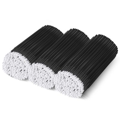 300 Count Disposable Micro Applicator Brush for Eyelash Extension, Micro Swabs Mascara Wands for Makeup Application Black