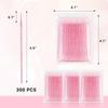 300 Count Micro Applicator Brush, Crystal Pink Micro Swabs, Disposable Eye Lashes Mascara Wands for Eyelash Extension view 2