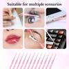 300 Count Micro Applicator Brush, Crystal Pink Micro Swabs, Disposable Eye Lashes Mascara Wands for Eyelash Extension view 3