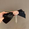 DFWZMQTG Rose Bow Hair ClipSparkling Diamond Tassel ClipElegant Small Fragrant Accessory view 4