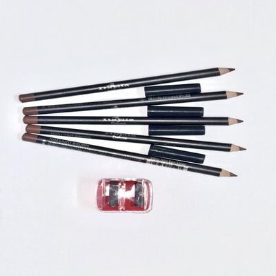 5 pc Italia Deluxe 1003 Light Brown + Pencil Sharpener (Light Brown)