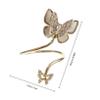FOMIYES Creative Butterfly Finger Nail Ring for Women Fashionable Nail Art Decoration with Pearl Shell and Zircon Gold Tone Accessory for Stylish Fingertip Jewelry and Unique Gift view 2