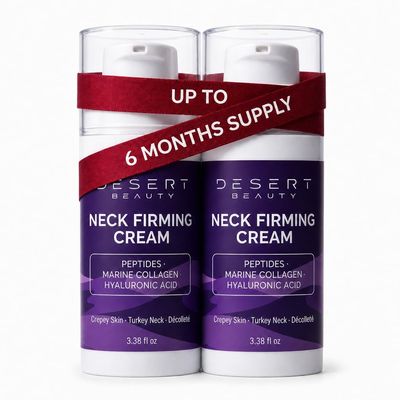 Desert Beauty Neck and Decollete Firming Cream Retinol-Free, 3.38 oz 2-Pack